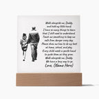 Walk Alongside Me Daddy Personalized Acrylic Plaque