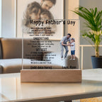 Gift for Dad Walk with Me Personalized Photo Upload Acrylic Plaque