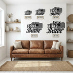 Home of the Free Because of the Brave Metal Wall Art – Patriotic American Flag Sign – Handmade Steel Indoor/Outdoor Décor