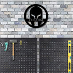 Custom Spartan Helmet Metal Wall Art – Warrior’s Wall Personalized Steel Decor – 5 Sizes & Finishes – Made in the USA
