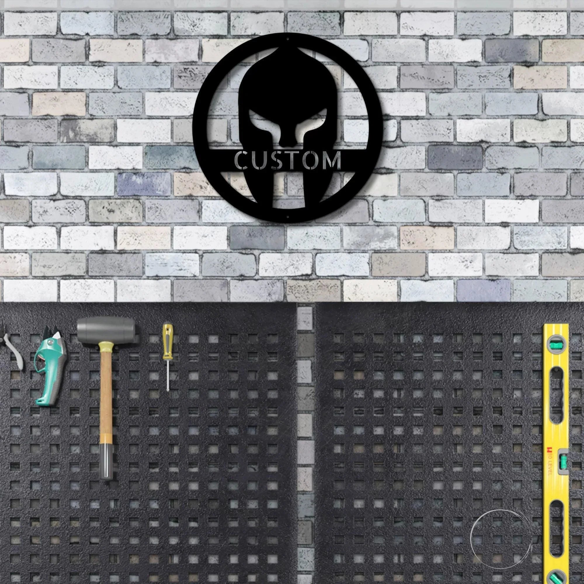Custom Spartan Helmet Metal Wall Art – Warrior’s Wall Personalized Steel Decor – 5 Sizes & Finishes – Made in the USA