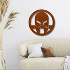Custom Spartan Helmet Metal Wall Art – Warrior’s Wall Personalized Steel Decor – 5 Sizes & Finishes – Made in the USA