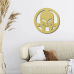 Custom Spartan Helmet Metal Wall Art – Warrior’s Wall Personalized Steel Decor – 5 Sizes & Finishes – Made in the USA
