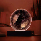 Whiskers in the Witching Hour: Halloween Acrylic Plaque