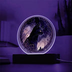 Whiskers in the Witching Hour: Halloween Acrylic Plaque