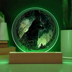 Whiskers in the Witching Hour: Halloween Acrylic Plaque