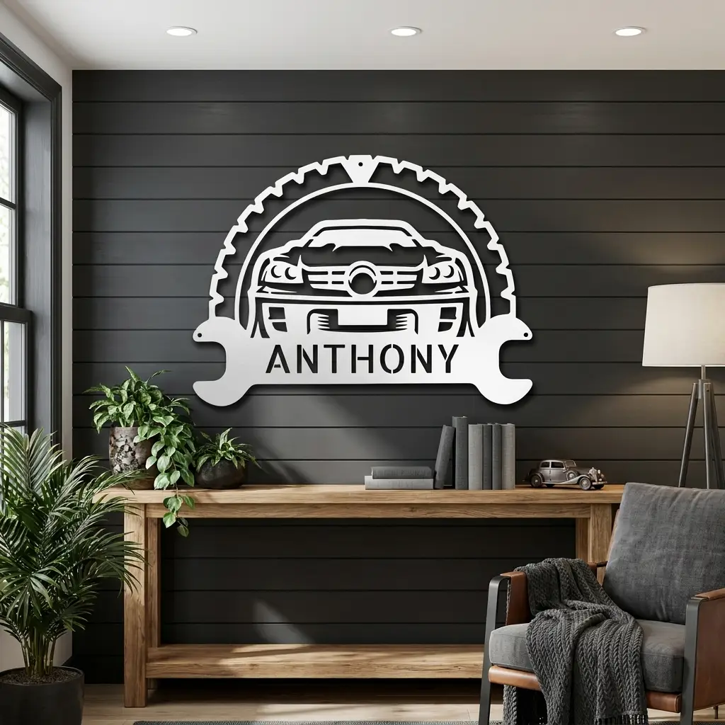 Classic Car Personalized Metal Sign | Custom Garage Wall Art | Muscle Car Decor | Automotive Man Cave Sign | Car Lover Gift | Made in USA