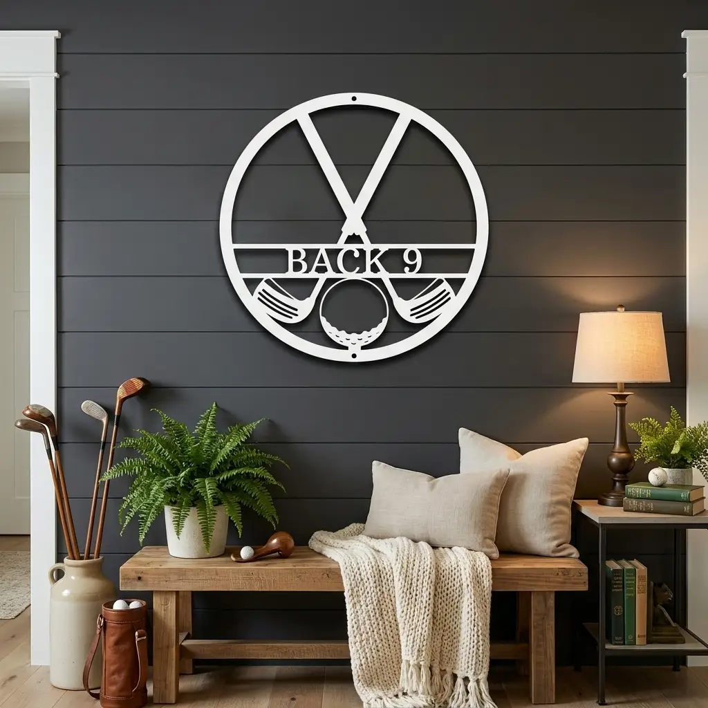 Personalized Golf Metal Wall Art Custom Name Golfer Sign Man Cave Garage Decor Gift for Golf Lover