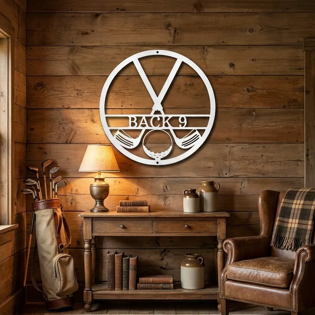 Personalized Golf Metal Wall Art Custom Name Golfer Sign Man Cave Garage Decor Gift for Golf Lover