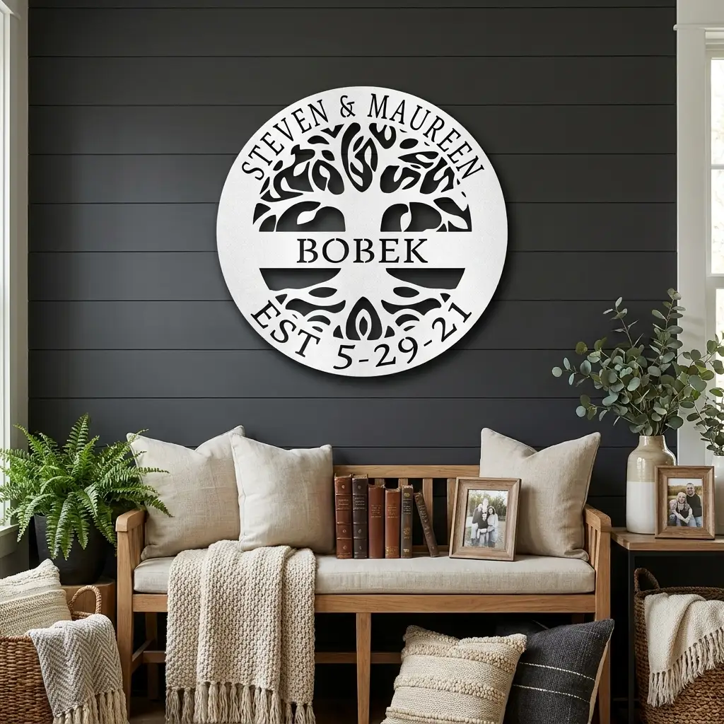 Personalized Tree of Life Metal Wall Art: Celebrate Heritage & Special Moments