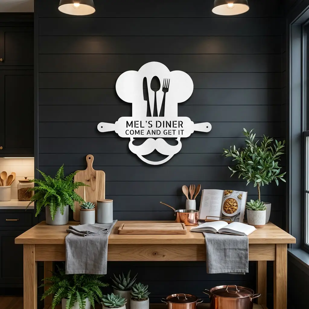 Personalized Diner Metal Wall Art: Where Every Meal is Your Signature Dish