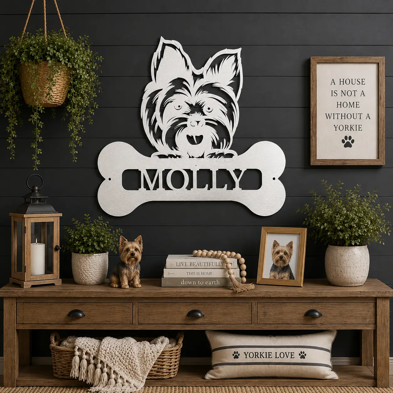 Choose Your Dog Breed Personalized Metal Wall Art – Custom Dog Name Sign, Dog Lover Gift, Laser Cut Steel Wall Hanging
