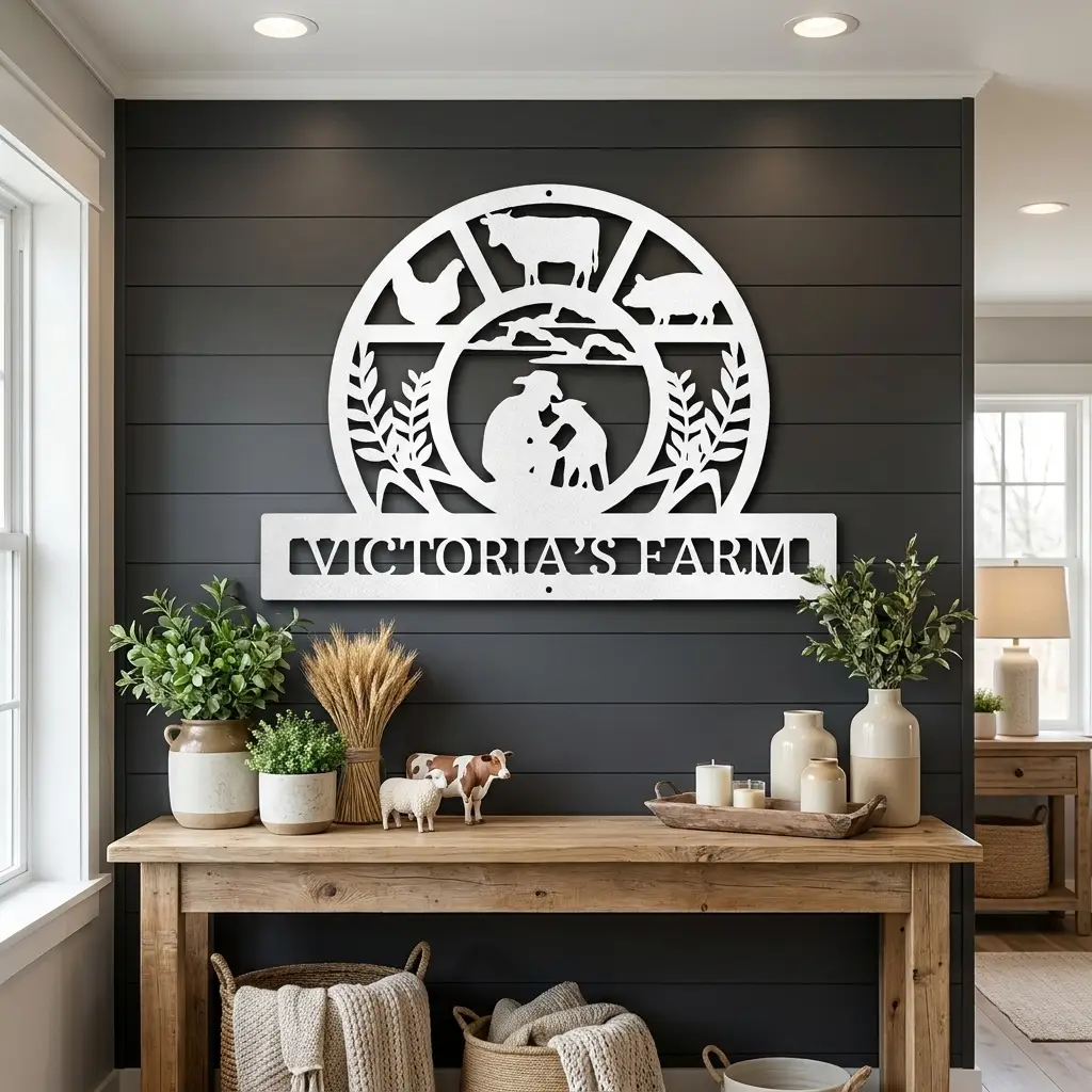 Personalized Farm Metal Wall Art – Custom Family Farm Sign – Ranch Decor – Barn Wall Art – Livestock Sign – Gift for Farmers