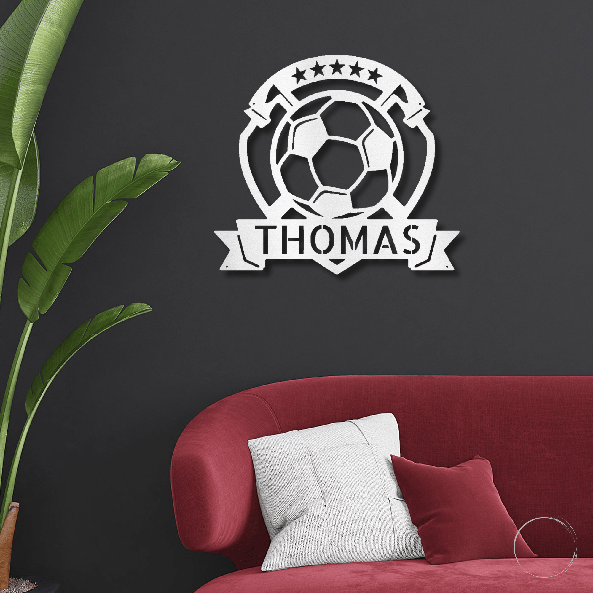 Soccer Plaque Custom Name Steel Wall Sign - Mallard Moon Gift Shop