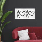 XOXO Hugs and Kisses Indoor Outdoor Steel Wall Sign