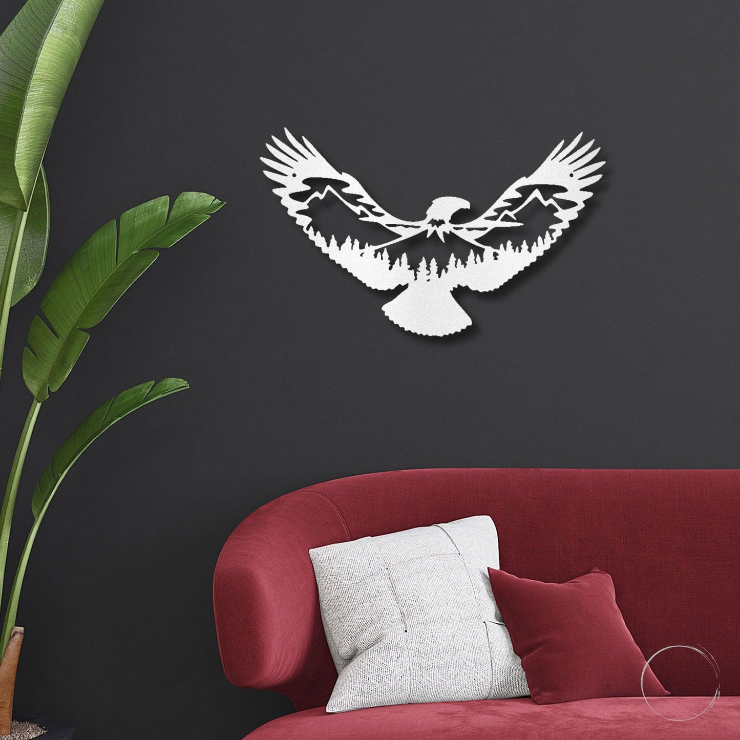 Eagle Scene Metal Art - Mallard Moon Gift Shop