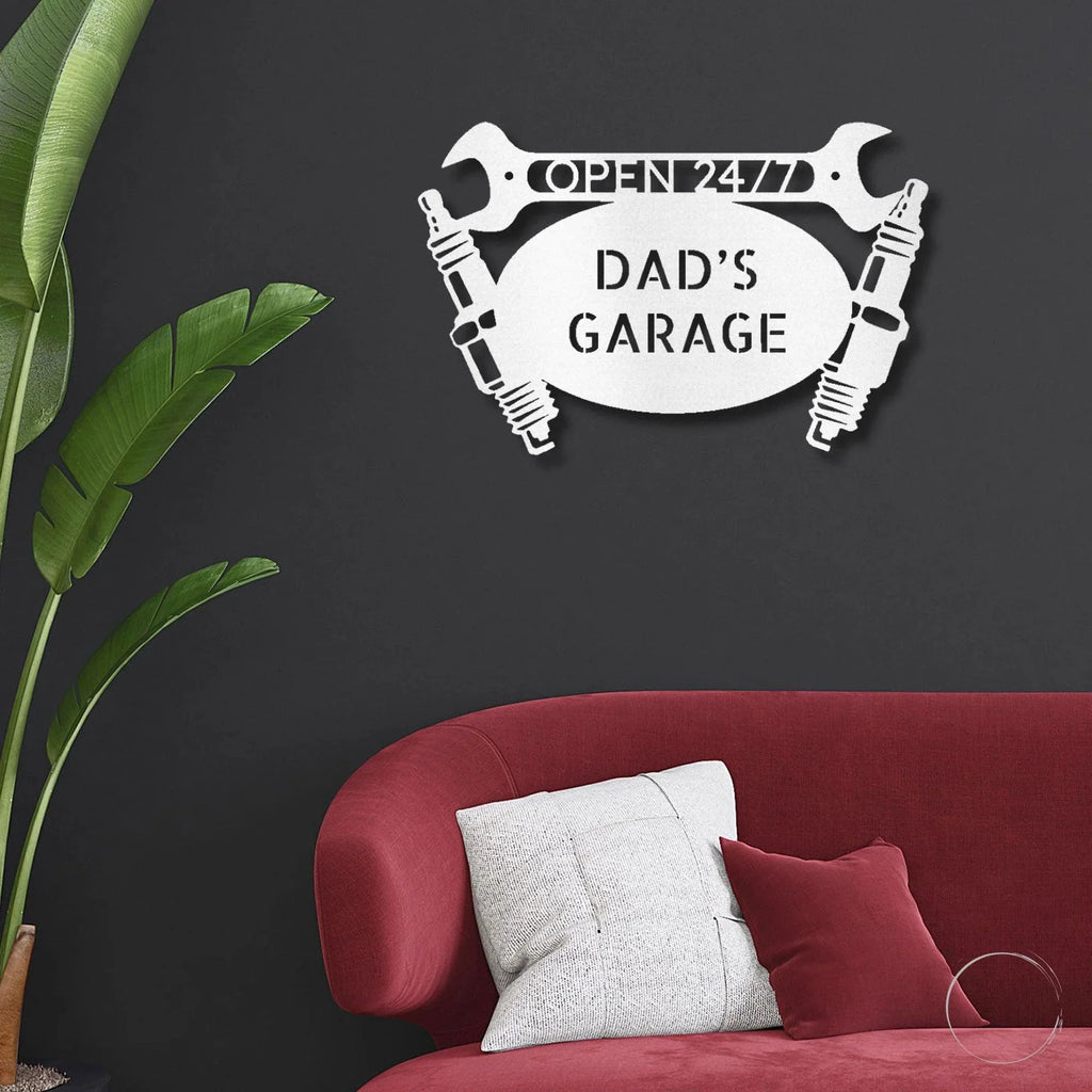 Garage Auto Mechanic Personalized Metal Art Wall Sign