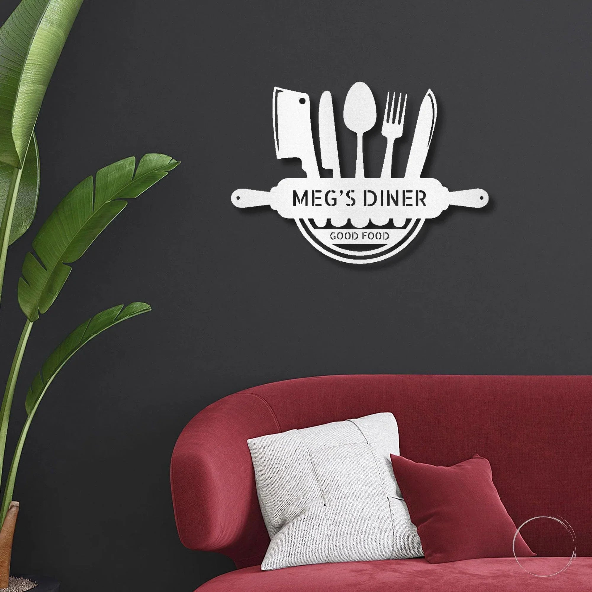 Personalized Kitchen Diner Indoor Outdoor Steel Wall Sign