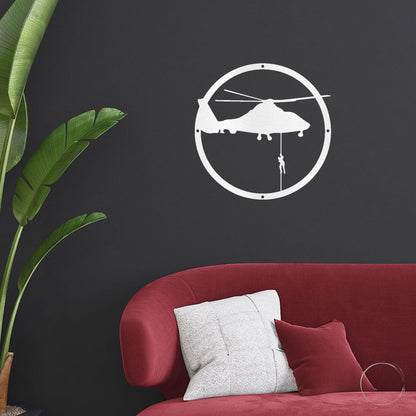 Helicopter Drop Metal Art Wall Sign - Mallard Moon Gift Shop