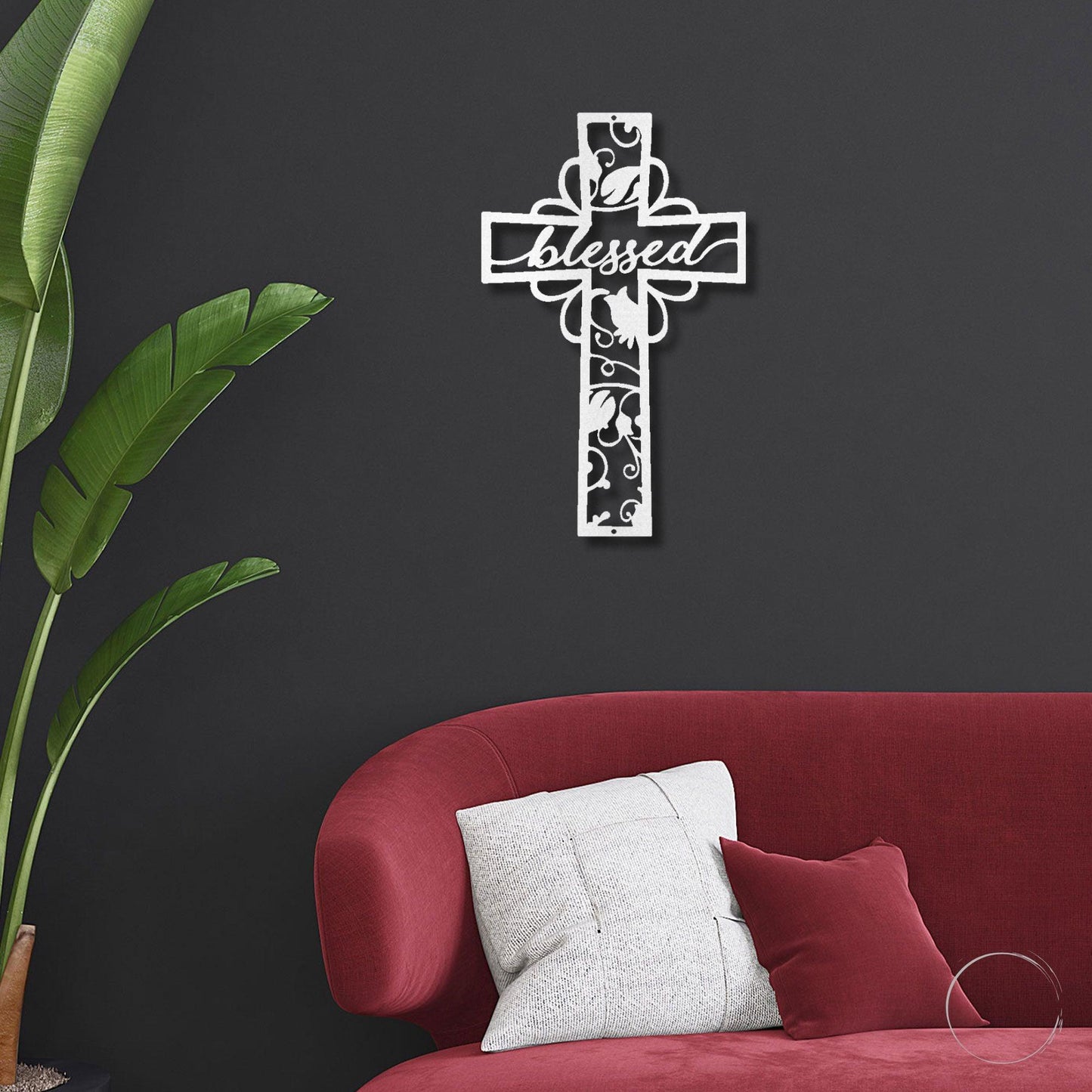 Blessed Cross Ornate Metal Wall Art - Mallard Moon Gift Shop