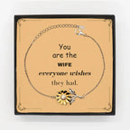 Wife Sunflower Bracelet, Everyone wishes they had, Inspirational Bracelet For Wife, Wife Gifts, Birthday Christmas Unique Gifts For Wife