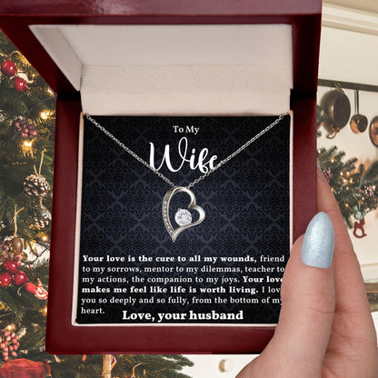 Gift for Wife - Bottom of my Heart - Forever Love Heart Pendant Necklace - Mallard Moon Gift Shop