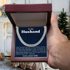 To The Best Husband In The World Cuban Link Chain Necklace