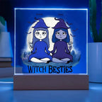 Witch Besties Personalized Best Friends Halloween Acrylic Plaque