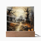 Witching Manor: Halloween's Spooktacular Acrylic Plaque