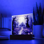 Witching Manor: Halloween's Spooktacular Acrylic Plaque