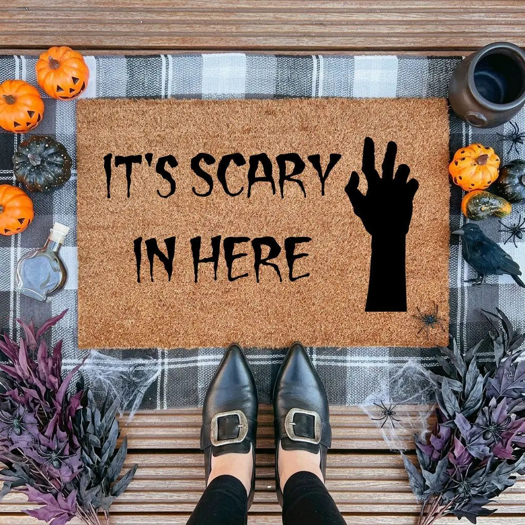 It’s Scary in Here Doormat – Spooky Halloween Outdoor Coir Mat Décor