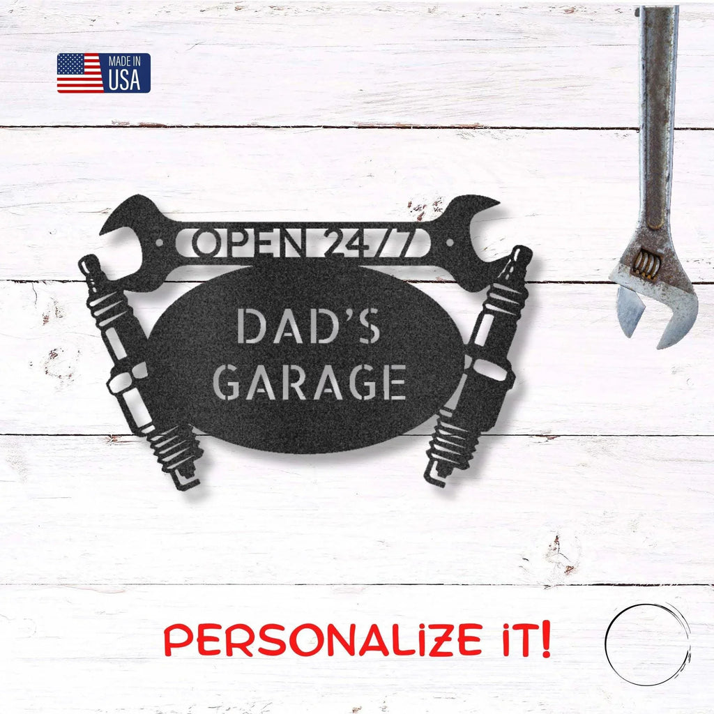 Garage Auto Mechanic Personalized Metal Art Wall Sign