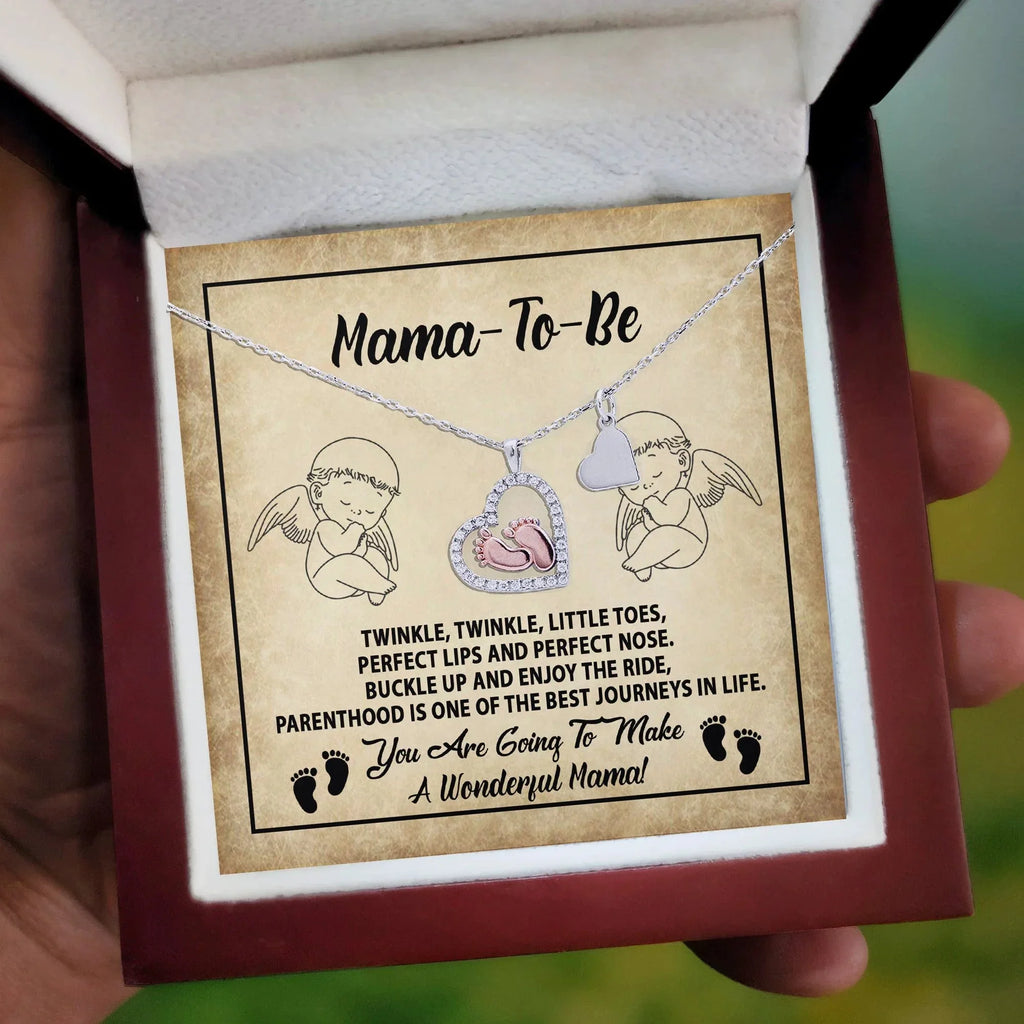Gift for Mama-to-be Adorable Baby Feet Necklace