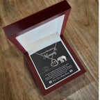 To My Wonderful Mommy I May be Just a Bump But I Love You So Much Baby Feet Necklace
