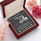 To My Wonderful Mommy I May be Just a Bump But I Love You So Much Baby Feet Necklace