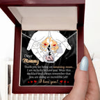Dear Mommy Wear this Necklace You are Doing an Incredible Job Baby Feet Pendant Necklace