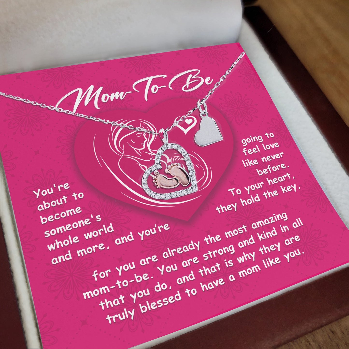 Gift for Mom-to-Be Pregnancy Baby Feet Necklace - Mallard Moon Gift Shop