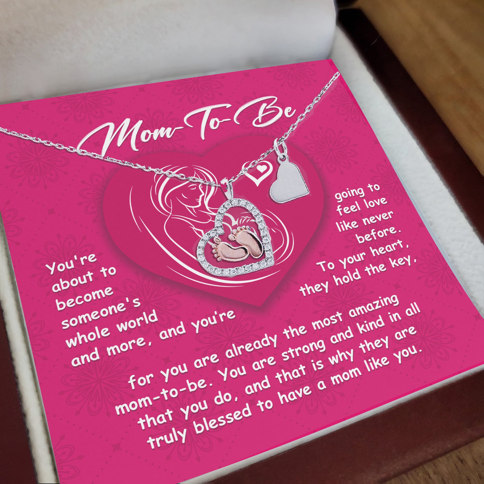 Gift for Mom-to-Be Pregnancy Baby Feet Necklace - Mallard Moon Gift Shop