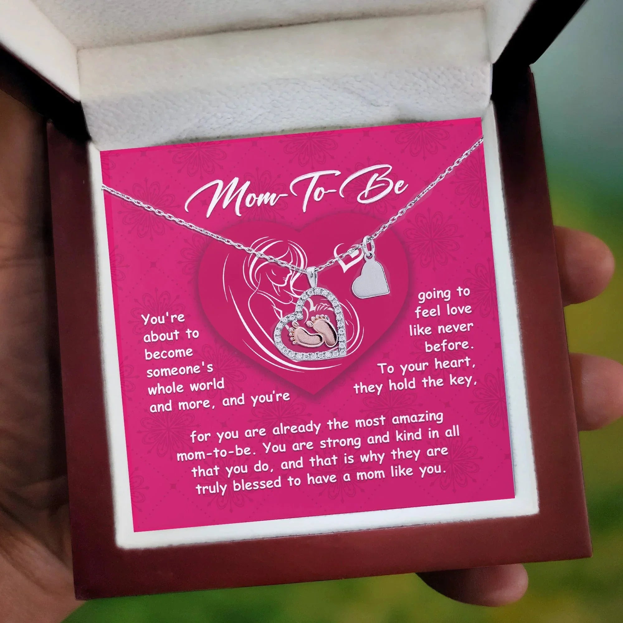 Gift for Mom-to-Be Pregnancy Baby Feet Necklace