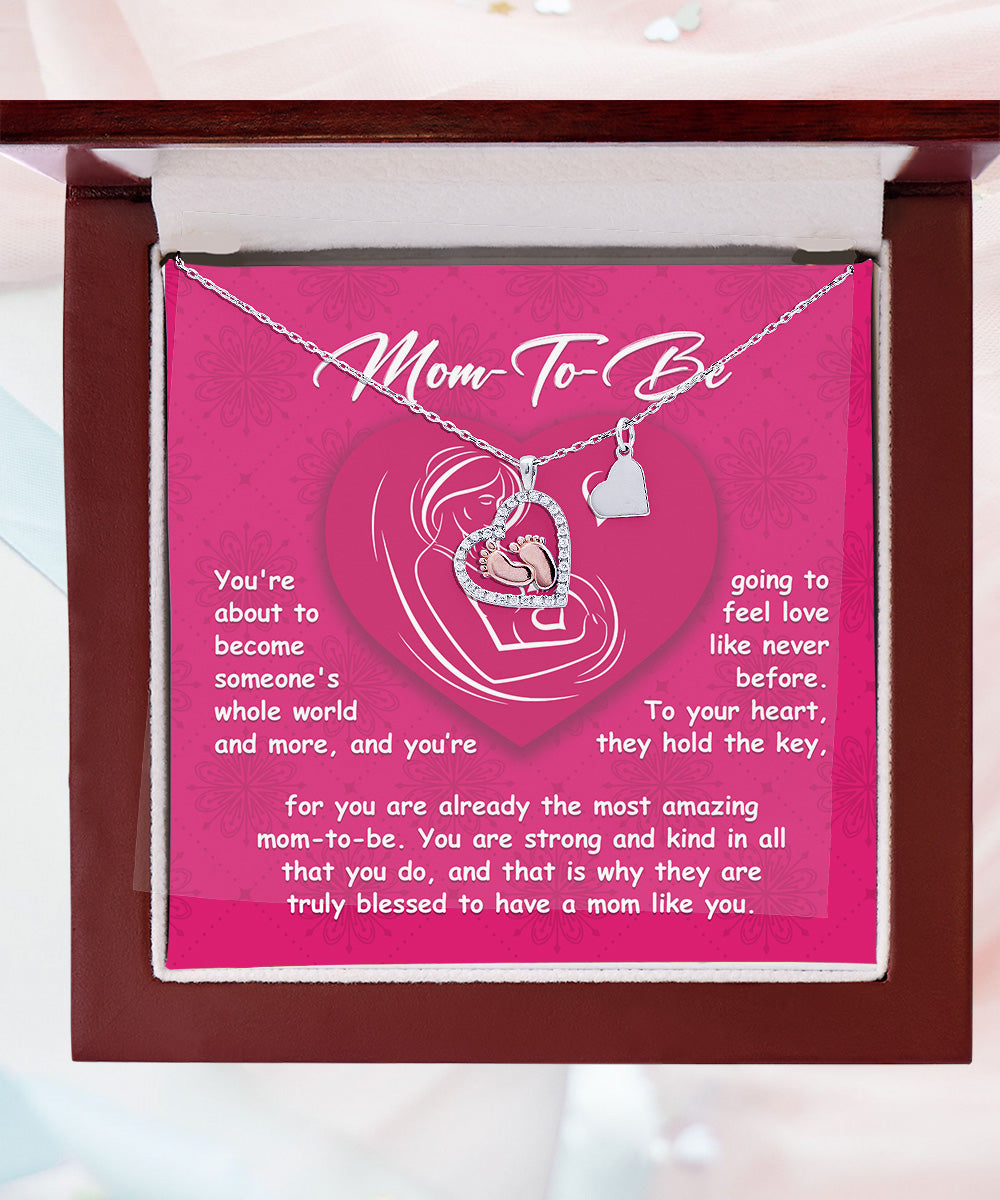 Gift for Mom-to-Be Pregnancy Baby Feet Necklace - Mallard Moon Gift Shop