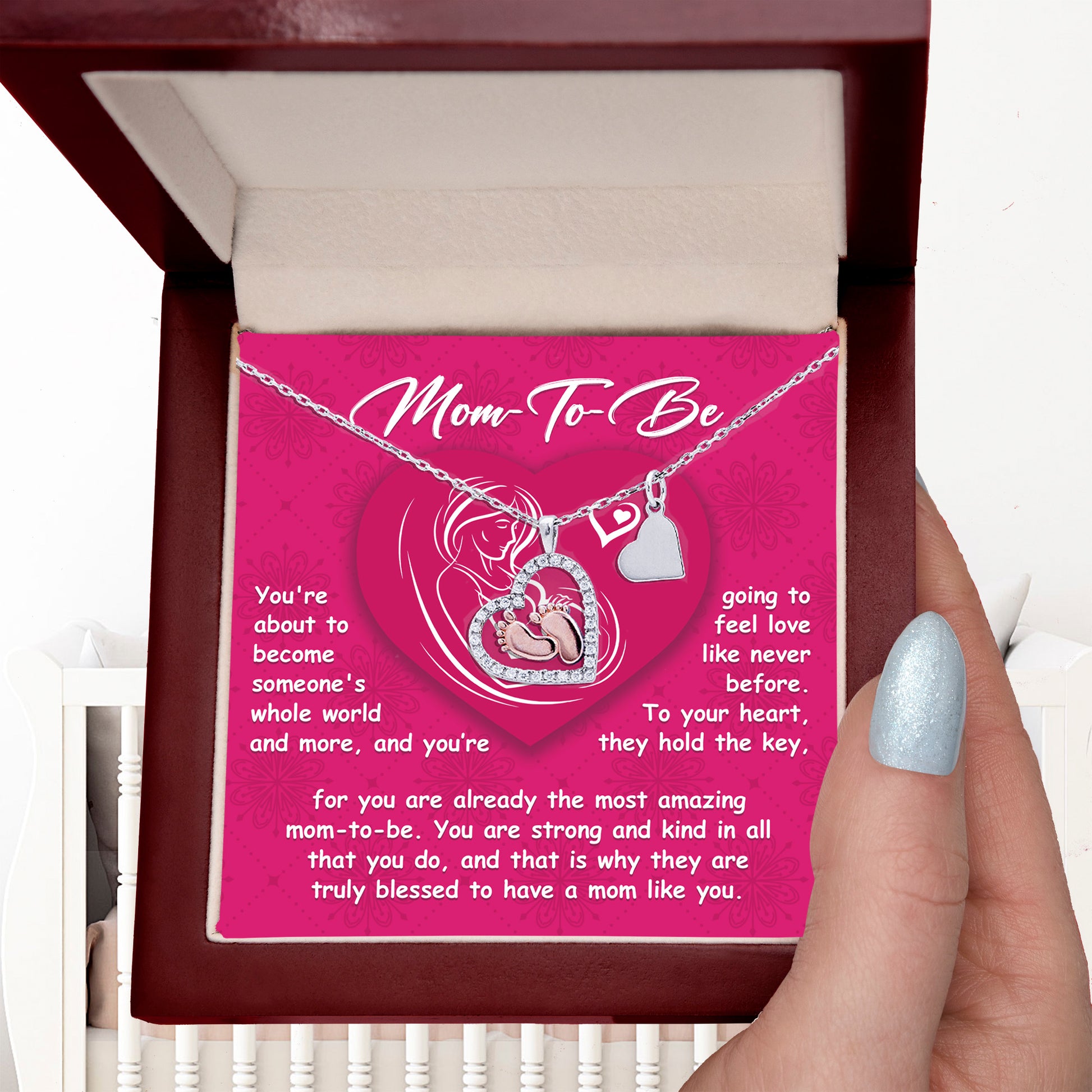 Gift for Mom-to-Be Pregnancy Baby Feet Necklace - Mallard Moon Gift Shop