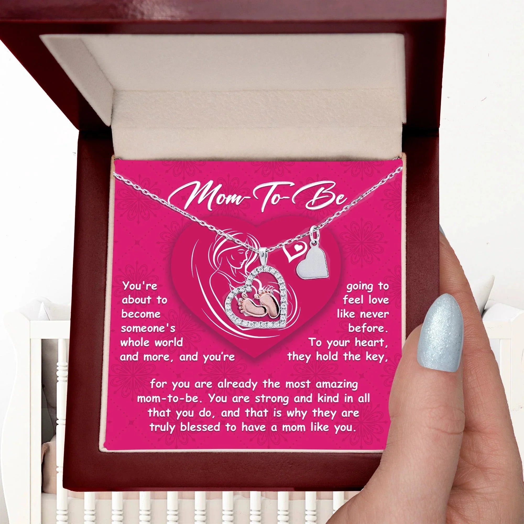 Gift for Mom-to-Be Pregnancy Baby Feet Necklace