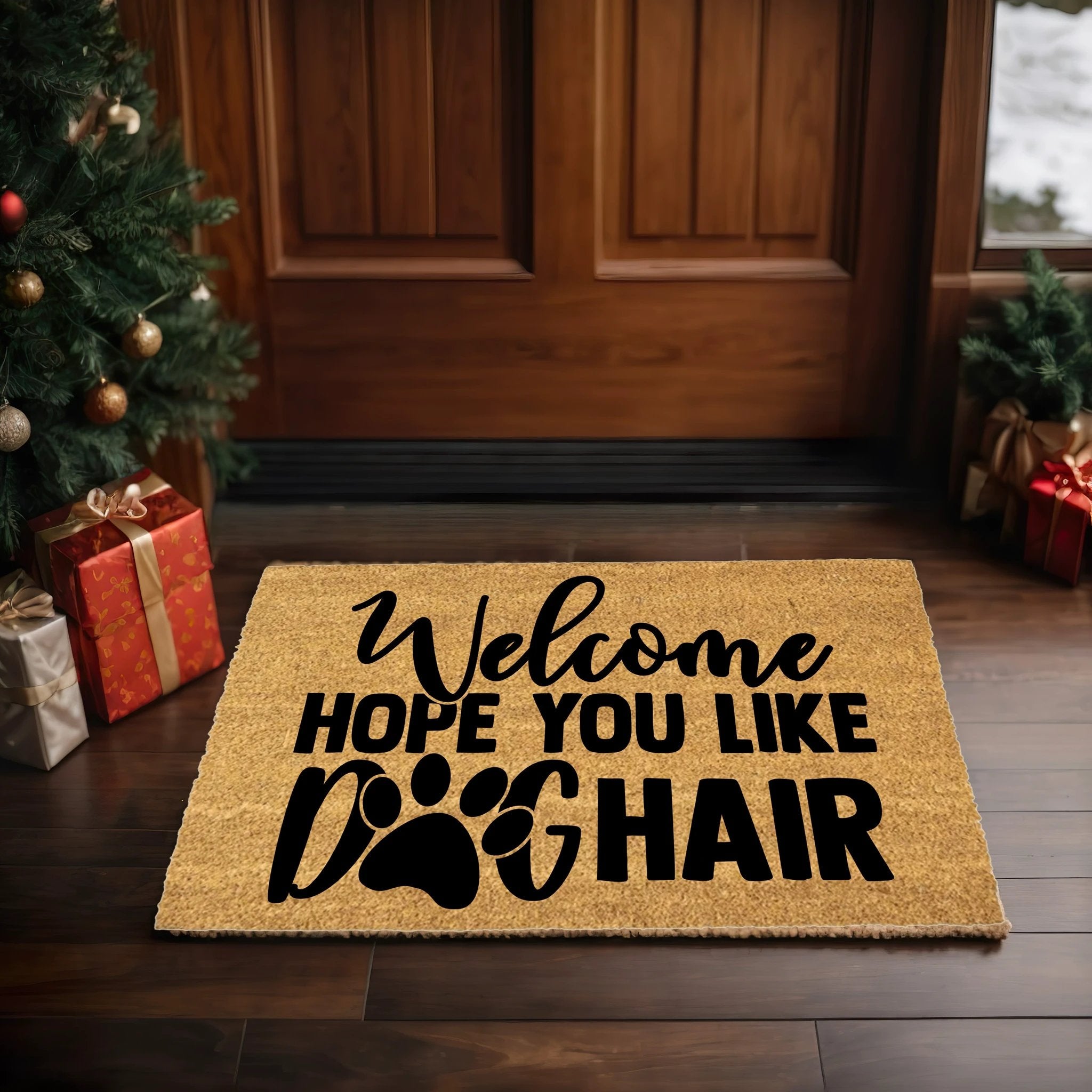 Funny Hope You Like Dog Hair Natural Coir Welcome Mat