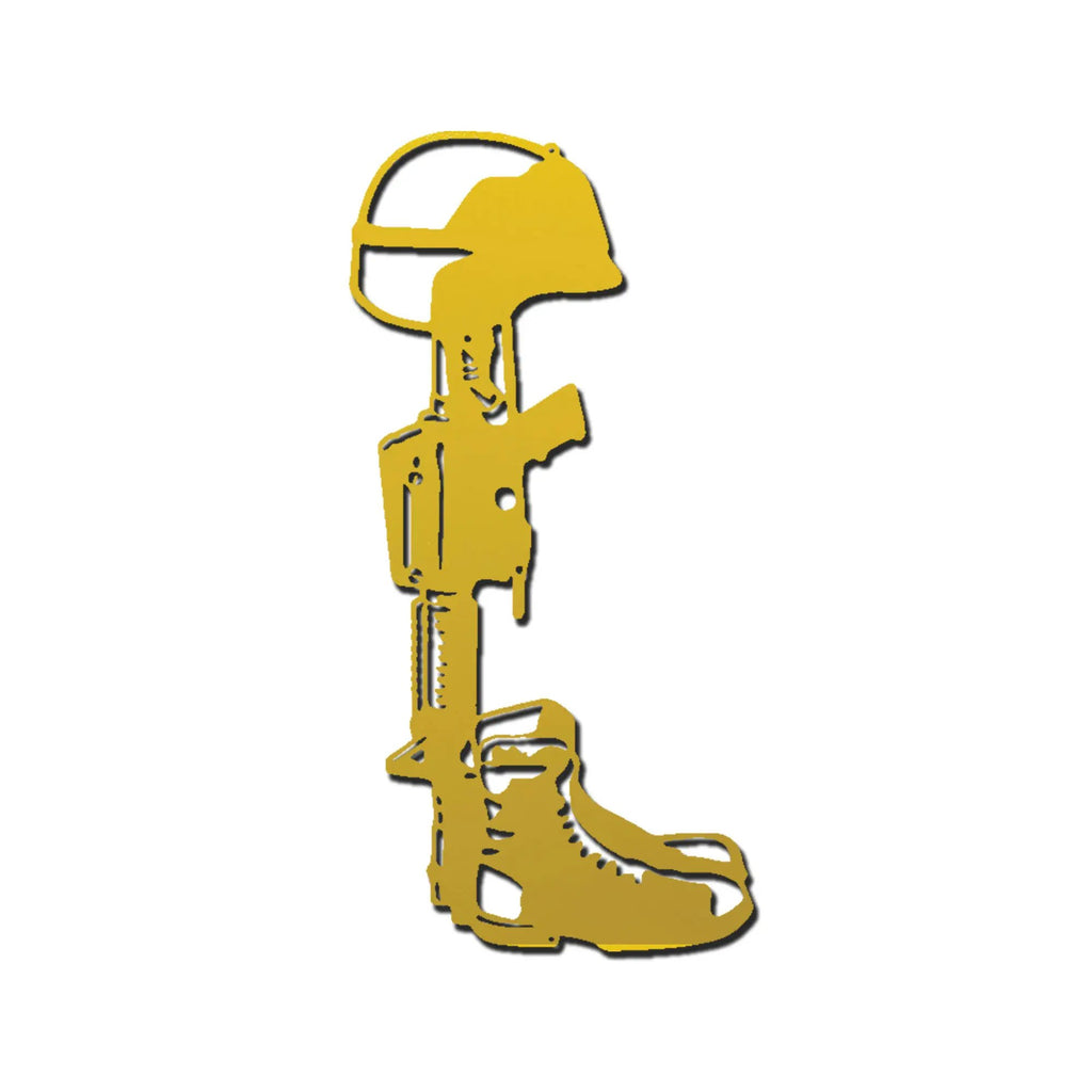 Fallen Soldier Memorial Metal Art Wall Sign