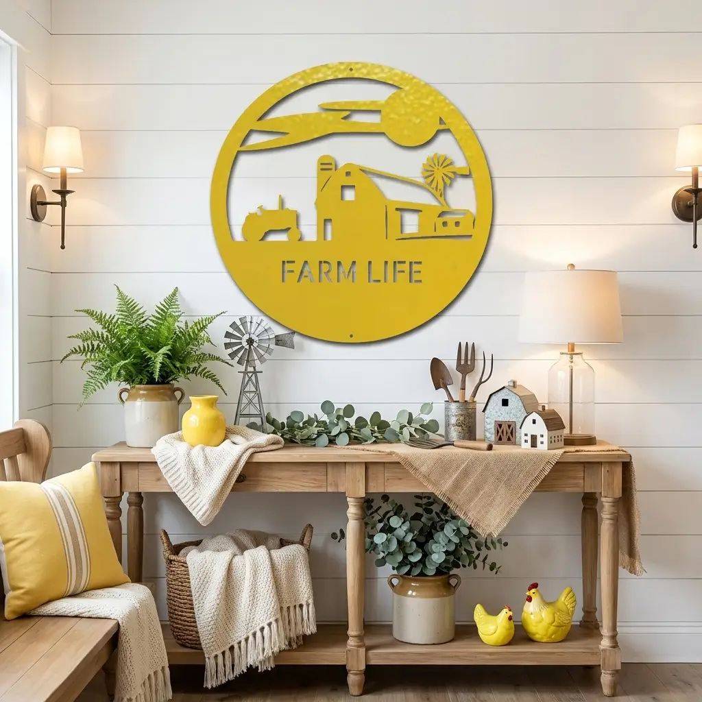 Personalized Farm Life Metal Sign – Custom Farm Name Sign – Rustic Farmhouse Wall Decor – Barn & Ranch Metal Art