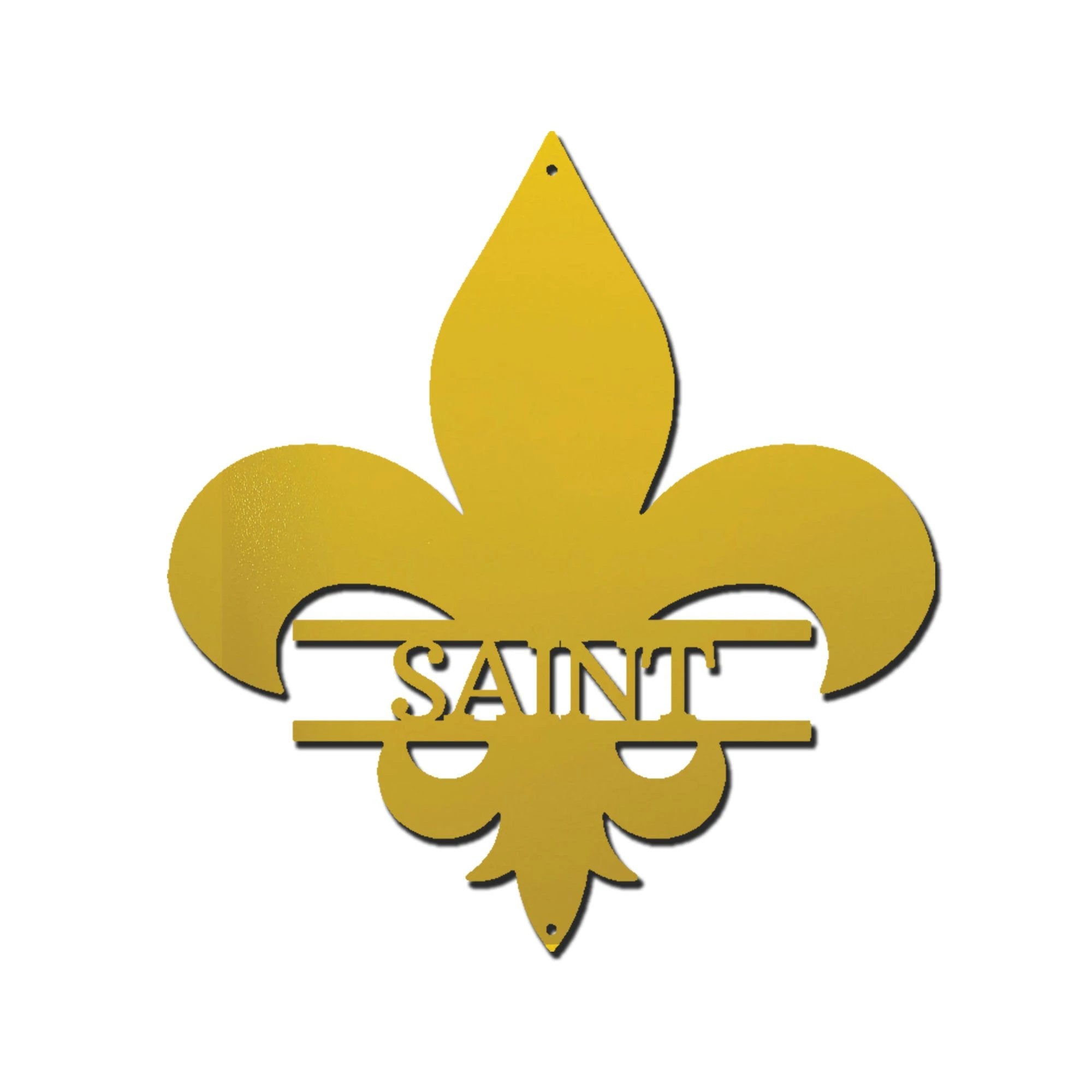 Personalized Fleur De Lis Metal Wall Art – Custom Name Sign – Louisiana Decor – Saints Inspired Wall Decor – Family Name Steel Sign