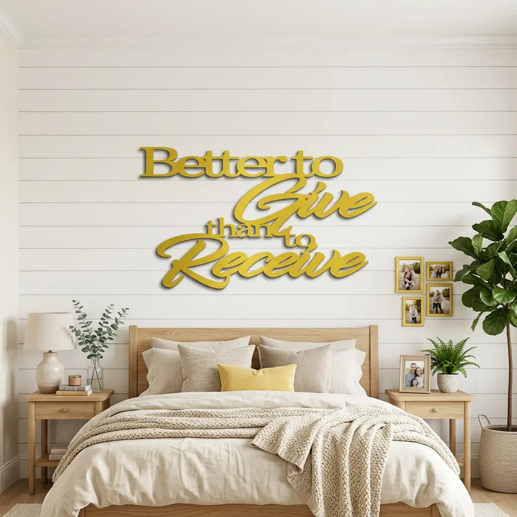 Better to Give Than Receive Quote Indoor Outdoor Steel Wall Sign