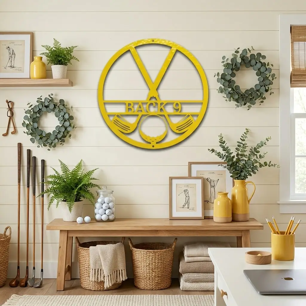 Personalized Golf Metal Wall Art Custom Name Golfer Sign Man Cave Garage Decor Gift for Golf Lover