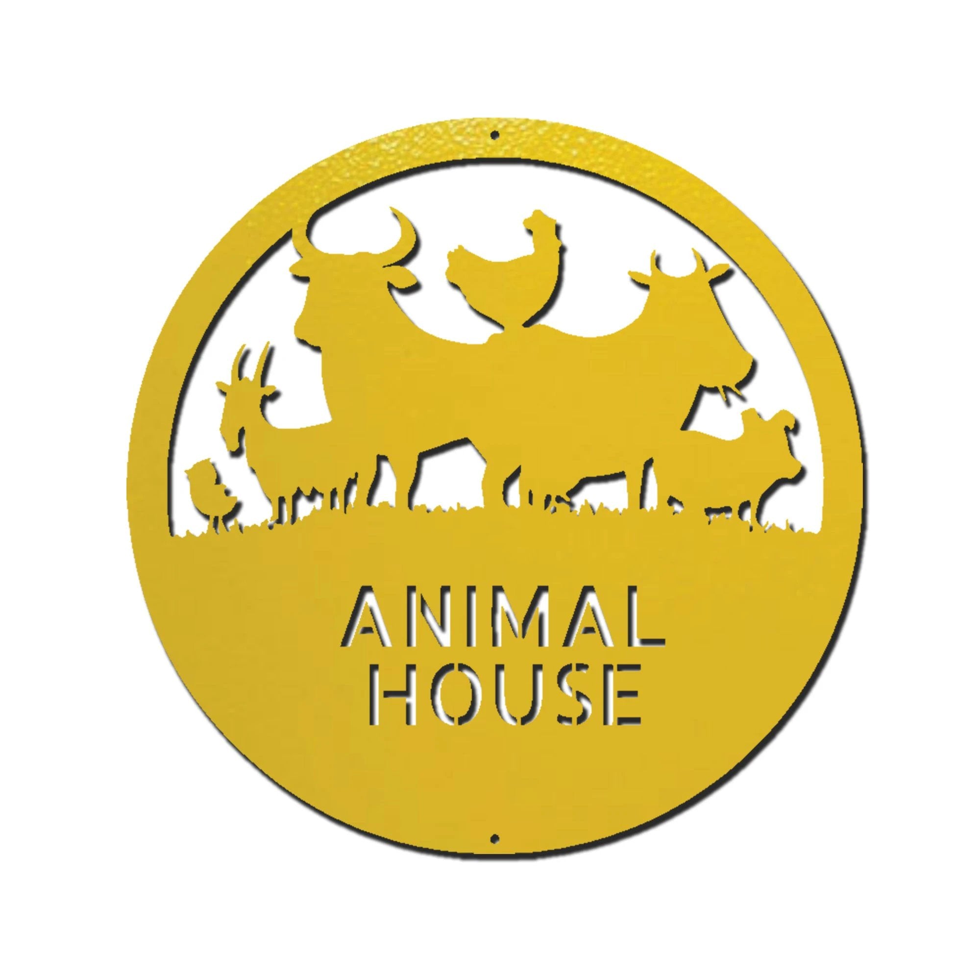 Farm Animals Custom Text Indoor Outdoor Steel Wall Sign Metal Art Home Decor