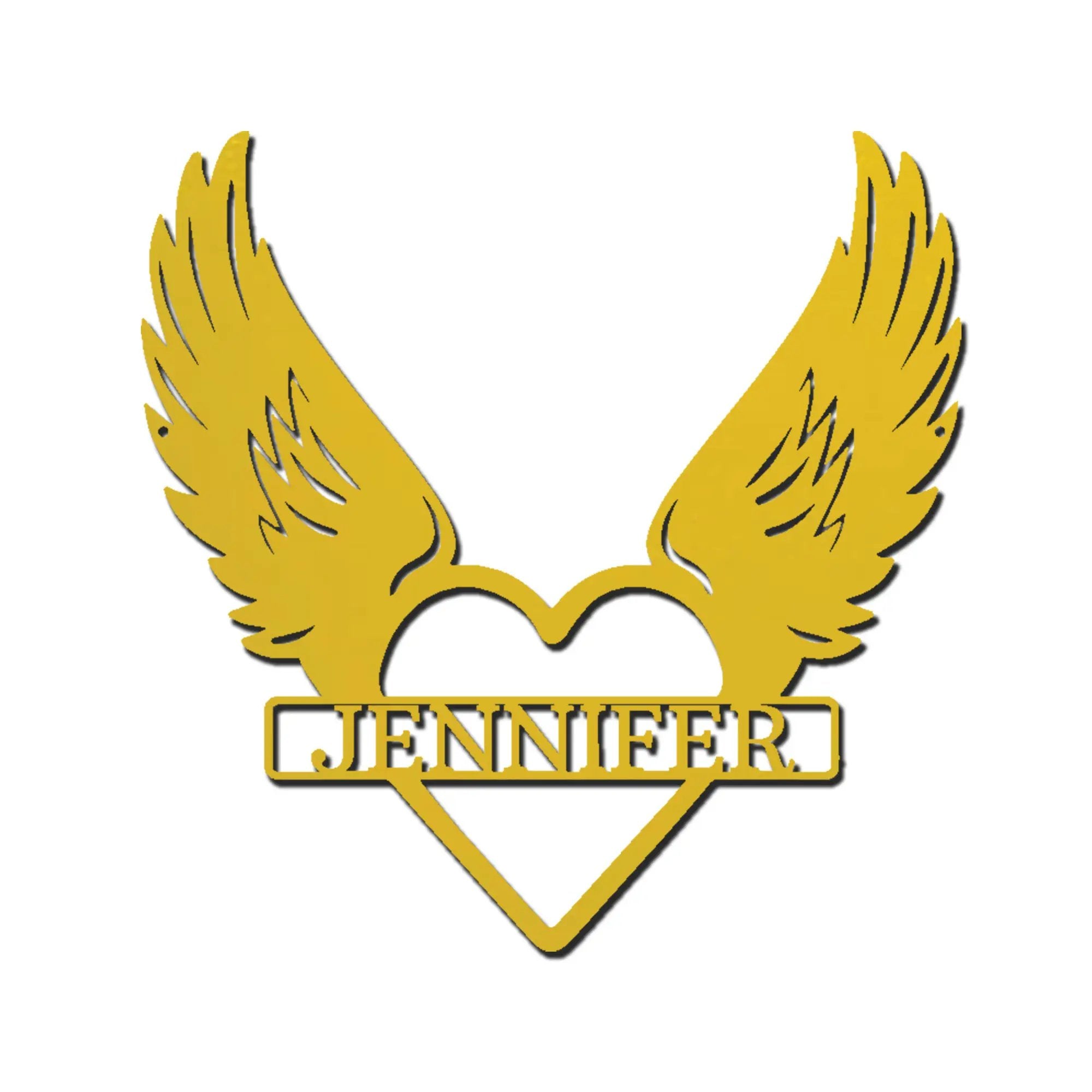 Personalized Angel Wings Memorial Metal Wall Art – Custom Name Remembrance Sign – Sympathy Gift – In Loving Memory Decor – Bereavement Gift